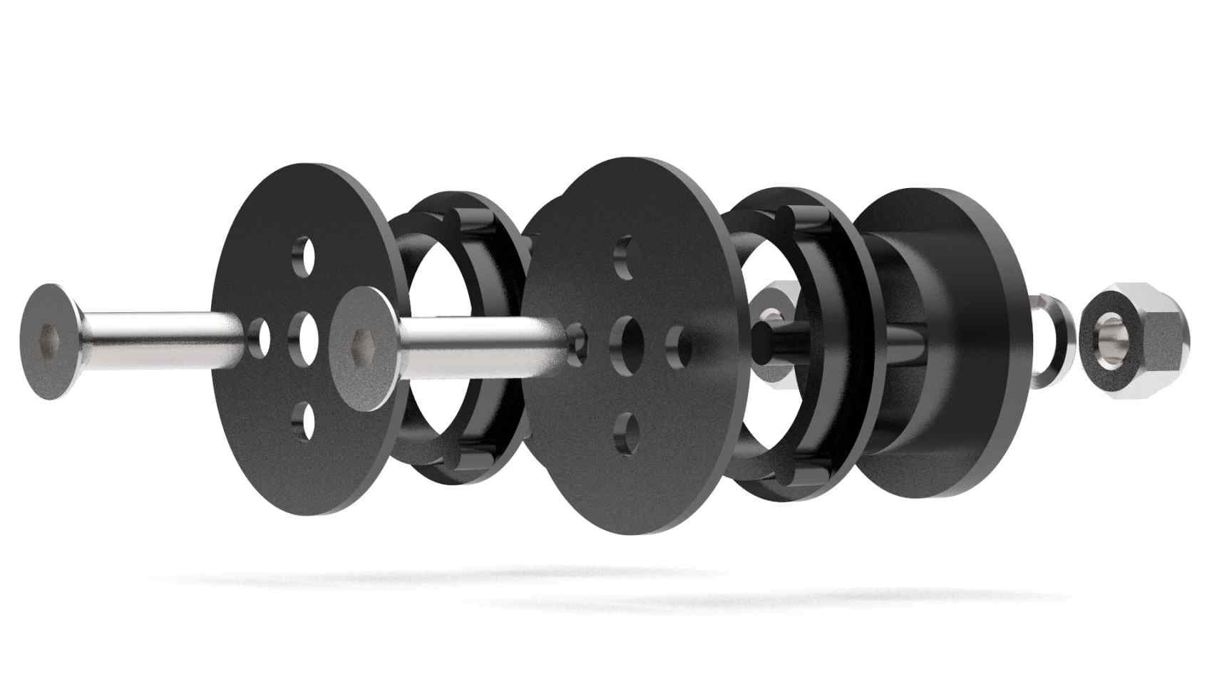 Ankle Joint Bearing Set Black - Roll and Pole