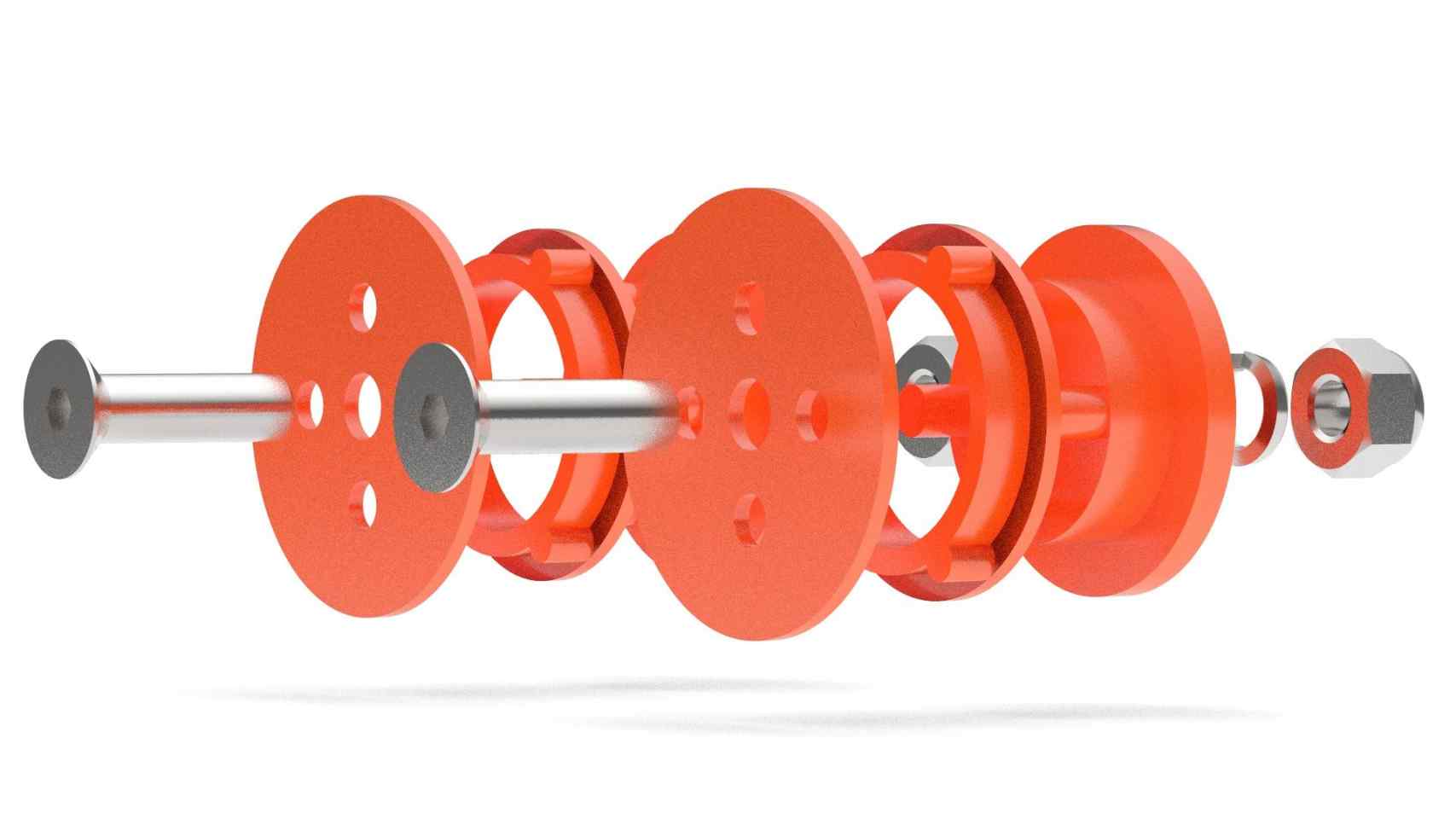 Ankle Joint Bearing Set Orange - Roll and Pole