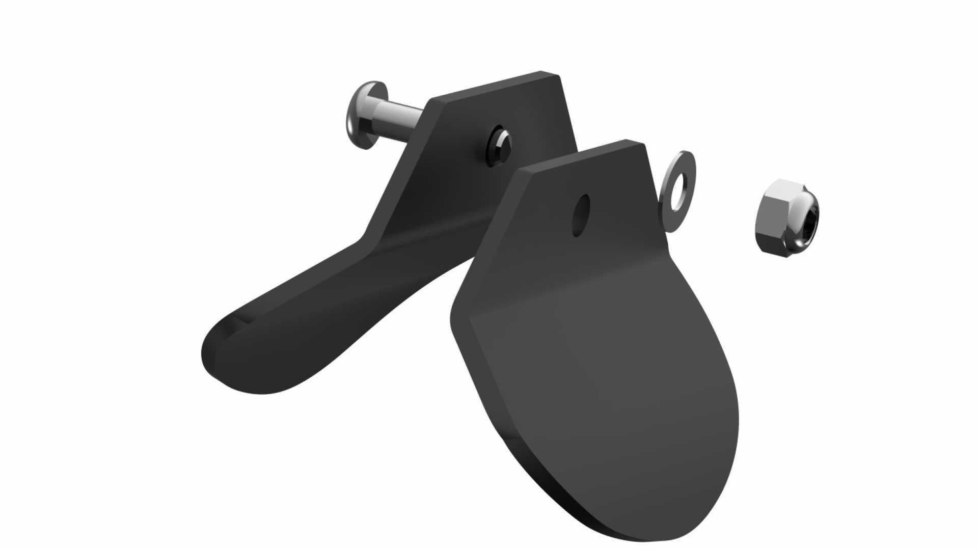 Brake Pad Aluminum Black - Roll and Pole