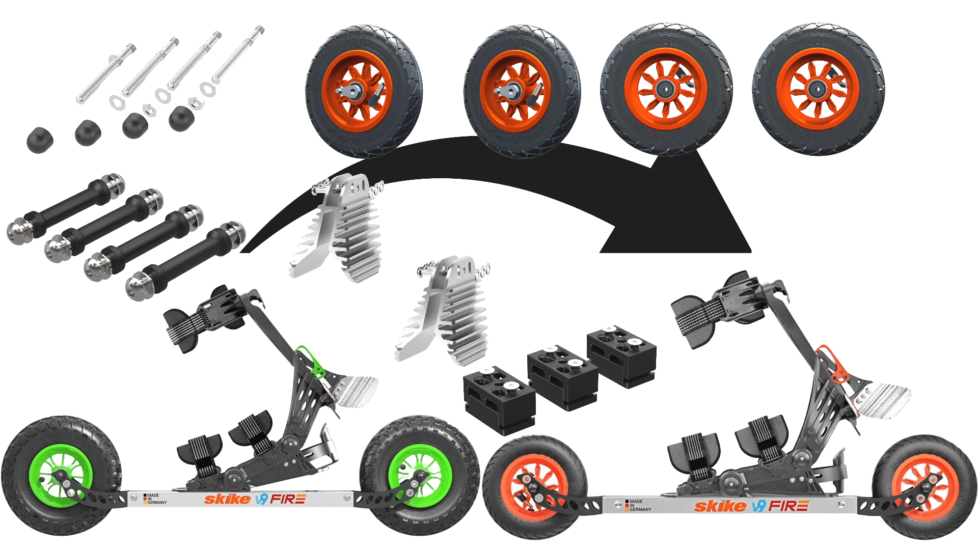Conversion Kit v9 FIRE 200 to 150 - Roll and Pole