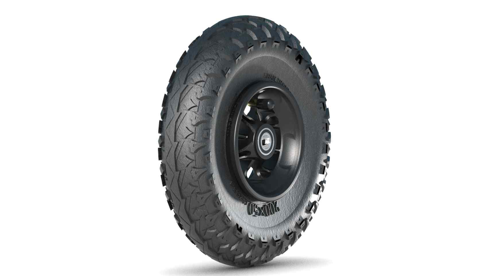 Wheel Black 200mm/8in Majorgrip - Roll and Pole