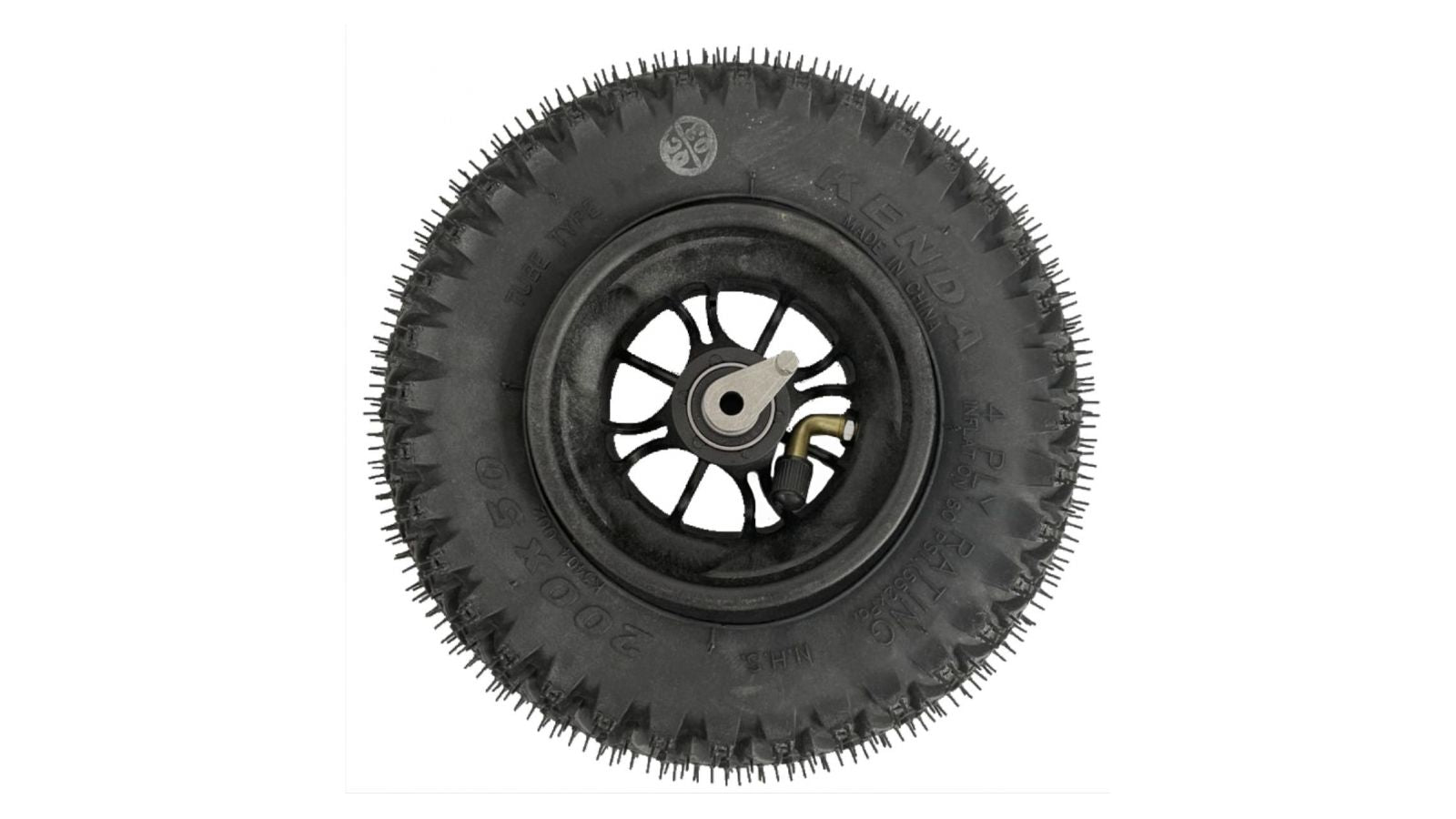 Wheel Black 200mm/8in Reverse - locked Roadstar - Roll and Pole