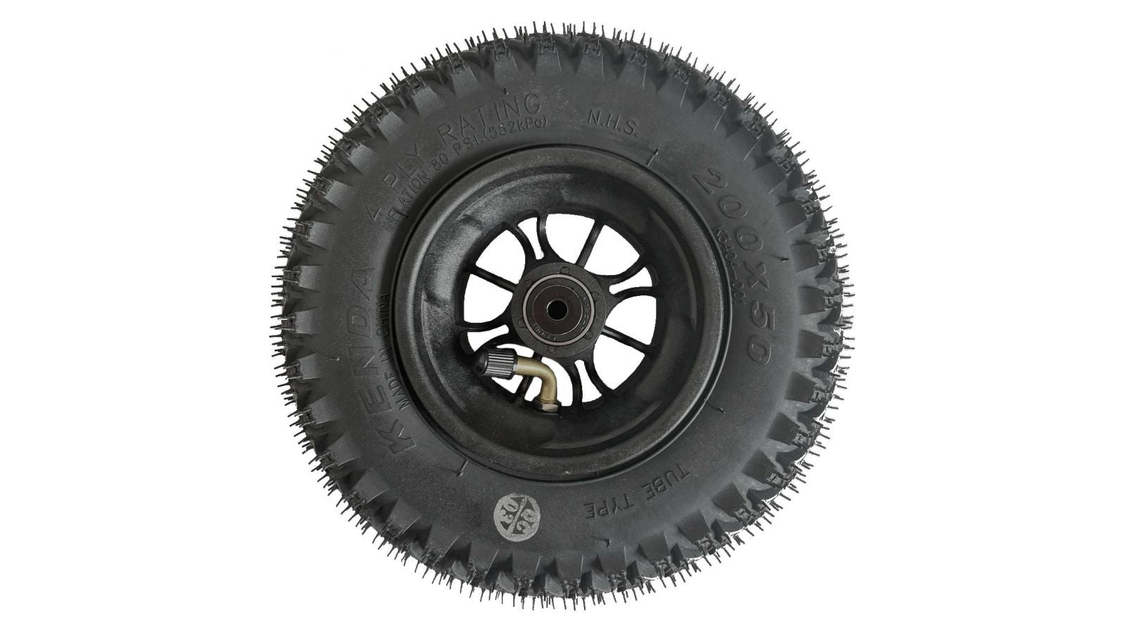 Wheel Black 200mm/8in Roadstar - Roll and Pole