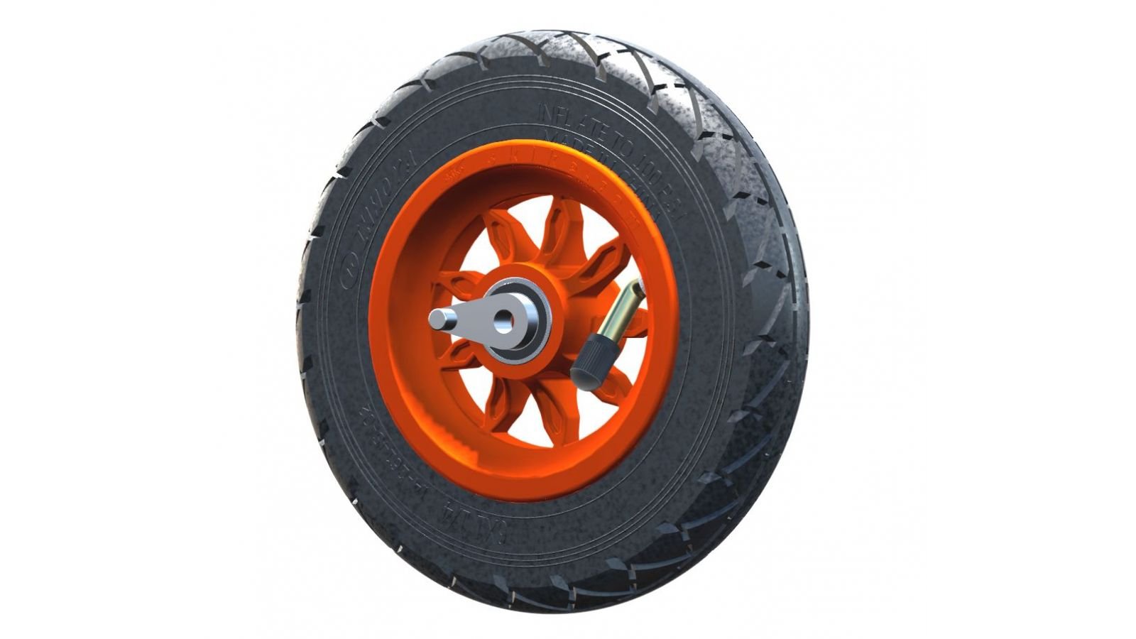 Wheel Orange 150mm/6inch with Reverse lock Innova 9SO - IN - RLS - Roll and Pole