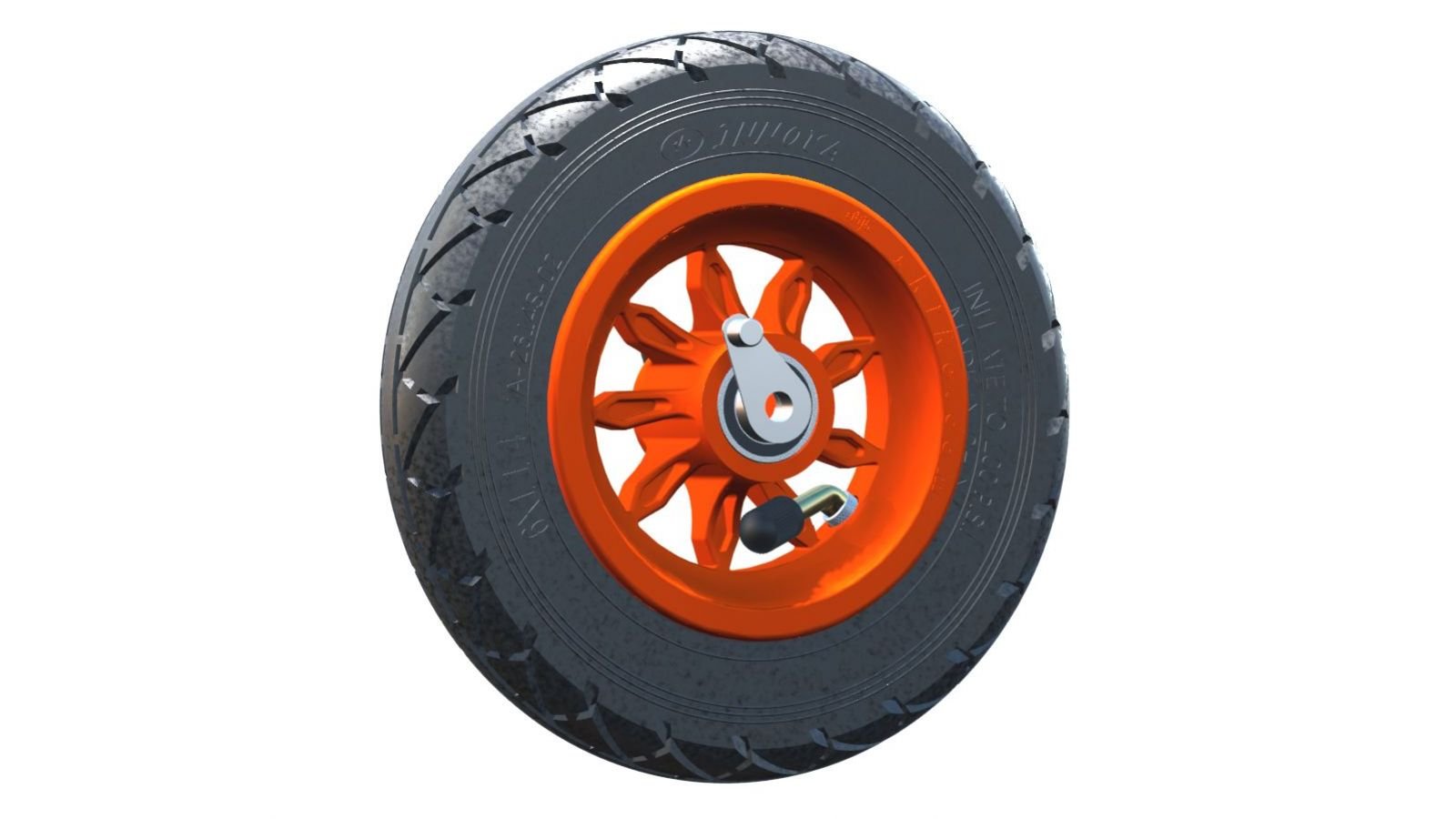 Wheel Orange 150mm/6inch with Reverse lock Innova 9SO - IN - RLS - Roll and Pole