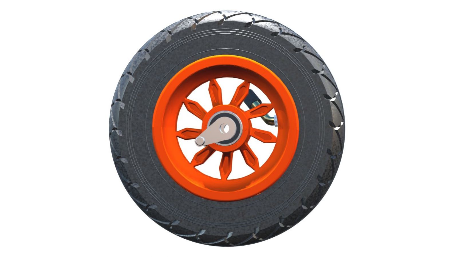 Wheel Orange 150mm/6inch with Reverse lock Innova 9SO-IN-RLS