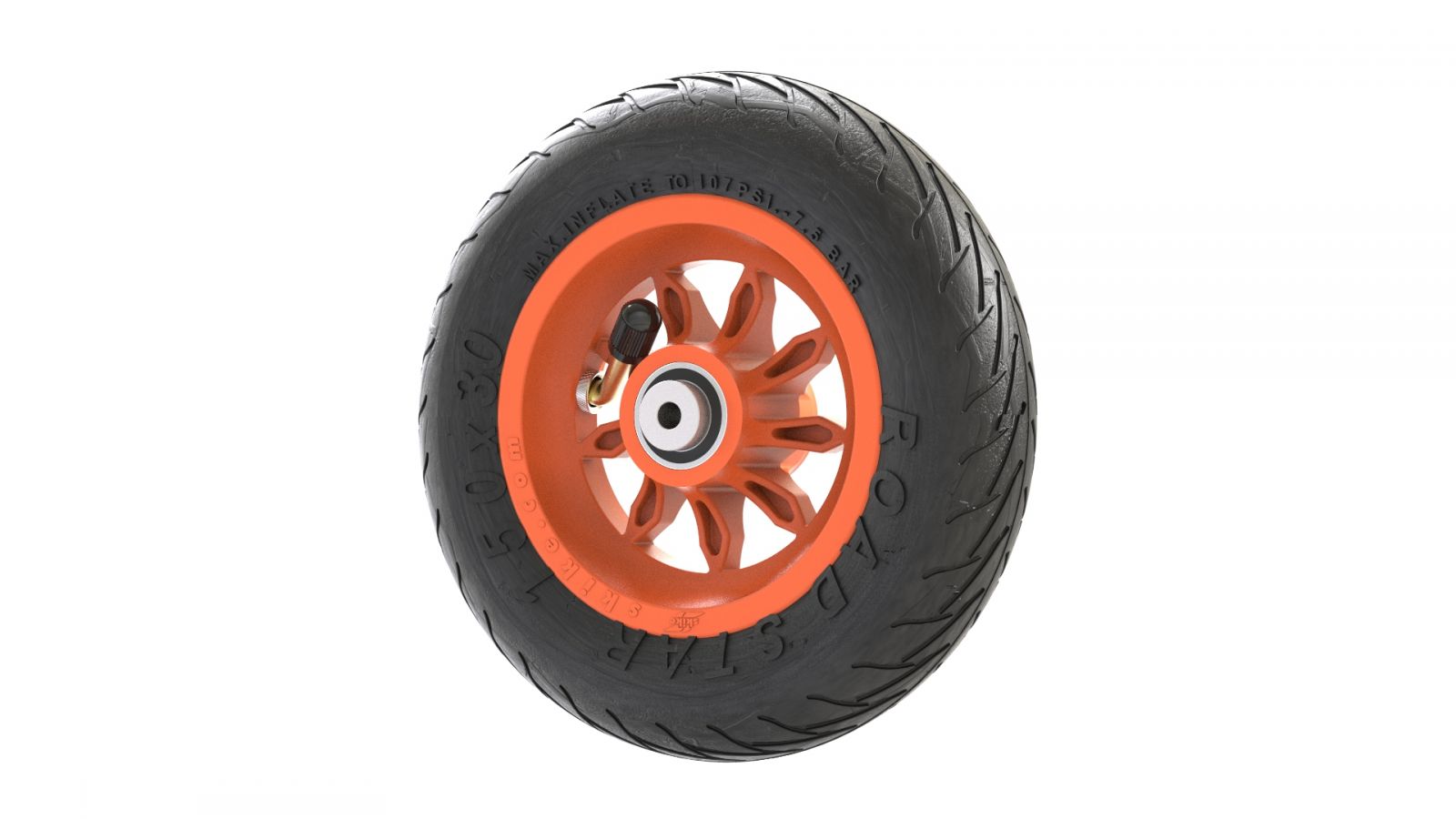 Wheel orange 150mm/6in Rs-Tire