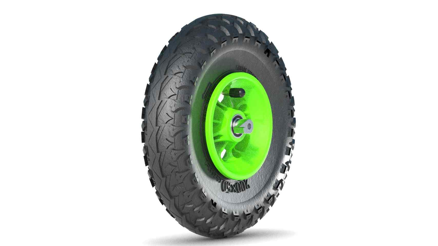 Wheel Green 200mm/8in Reverse-locked Majorgrip
